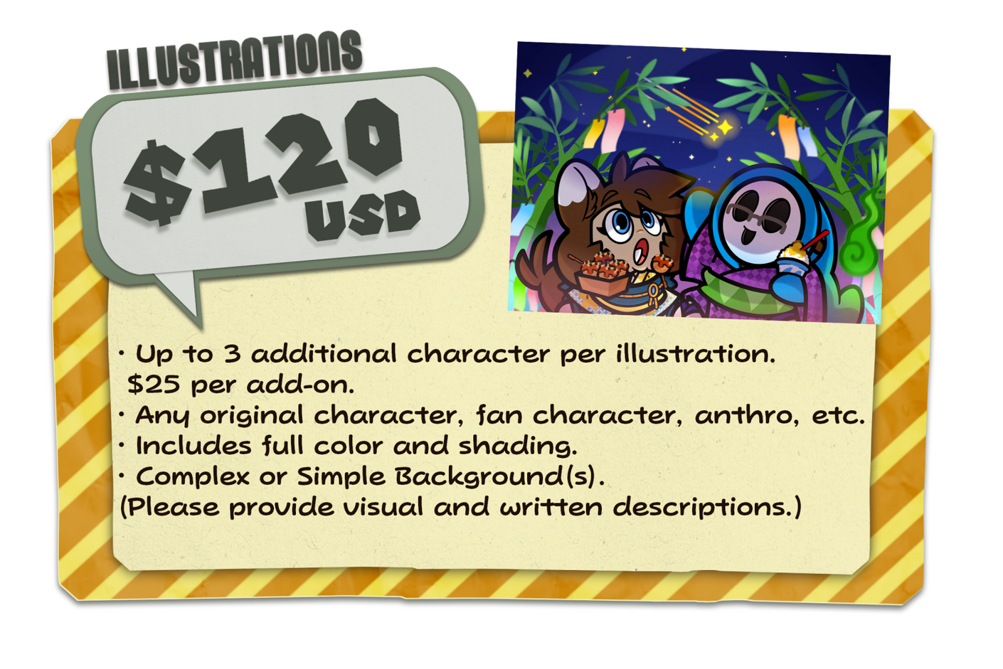 Illustrations Hey there! I'm Yuki Goomba, the fluffy goomba wolf artist who specializes in nostalgic pieces with bold outlines and bright colors that are guaranteed to make you smile. Find out more about myself, my work, and what I do outside of art by checking the lin